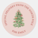 Search for pink christmas tags stickers North pole