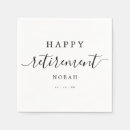 Search for happy retirement napkins Elegant