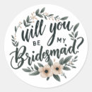 Search for will you be my bridesmaid stickers Floral