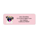 Search for pug return address labels Puppies