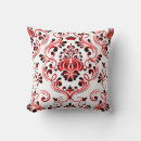 Search for red and black pillows Damask