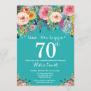 Search for modern floral 70th birthday invitations Adult birthday party
