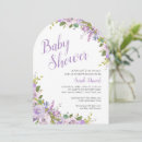 Search for lilac baby shower invitations Floral