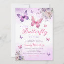 Search for pink and purple butterfly invitations Cute