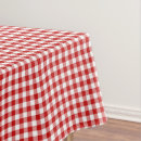 Search for red checkered tablecloths Gingham