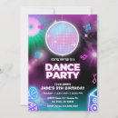 Search for dance birthday invitations Disco birthday party