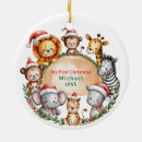 Search for animal ornaments Baby 1st christmas