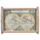 Search for world map serving trays Vintage