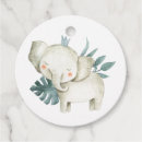 Search for elephant baby shower favor tags Greenery
