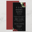 Search for red and black menus Dinner