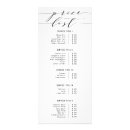 Search for service lists price lists Black and white