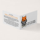 Search for pet and house sitting business cards Cats