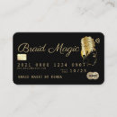 Search for braider business cards Black and gold