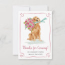 Search for puppy thank you cards Golden retriever