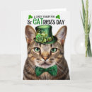 Search for cat st patricks day cards Shamrocks