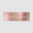 Search for rose gold name tags Girly