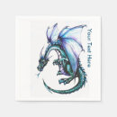 Search for dragons napkins blue dragon