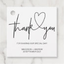 Search for engagement party favor tags Black and white
