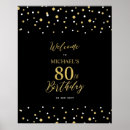 Search for gold 80th birthday party decor Eighty