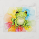 Search for frog postcards Watercolor