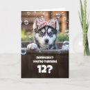 Search for funny 12th birthday cards Cute