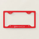 Search for red license plate frames Cute