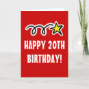 Search for 20th birthday cards Funny