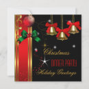 Search for red black christmas invitations Gold
