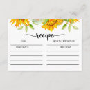 Search for sunflower recipe cards Autumn