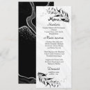 Search for black and silver wedding menus White