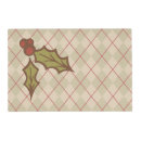 Search for christmas paper placemats Holly berries