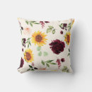Search for sunflower pillows Burgundy