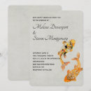 Search for fish wedding invitations Gold