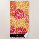 Search for orange beach towels Floral pattern