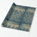 Search for dark green wrapping paper Damask