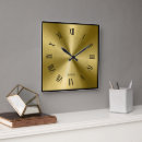 Search for black and gold clocks Metallic