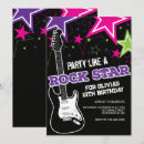 Search for guitar birthday invitations Pink