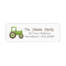 Search for tractor return address labels Green