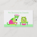 Search for funny cat business cards Groomer