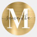 Search for gold foil monogram stickers Modern