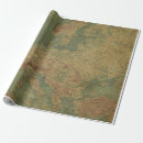 Search for map wrapping paper Vintage