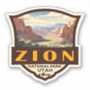 Search for zion national park stickers Retro vintage travel
