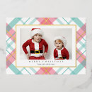 Search for pink and green christmas cards Plaid