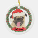 Search for pug ornaments red