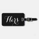 Search for his and hers luggage tags Newly weds