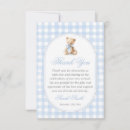 Search for blue gingham thank you cards Mother to be