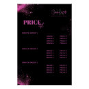 Search for salon price list posters Black