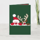 Search for funny reindeer photo christmas cards Red