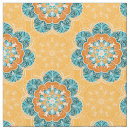 Search for teal orange fabric Turquoise