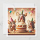 Search for cute mouse birthday invitations Mice